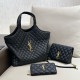 Black Casual Street Letters Patchwork Metal Accessories Trim Bags