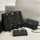 Black Daily Celebrities Letters Metal Accessories Trim Weave Bags