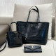 Black Street Daily Solid Color Patchwork Metal Accessories Trim Bags