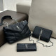 Black Casual Street Letters Fringed Trim Patchwork Metal Accessories Trim Bags