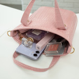 Black Fashion Casual Solid Crossbody Bag