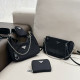 Black Street Daily Solid Color Patchwork Metal Accessories Trim Chains Bags