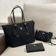 Black Casual Daily Letters Patchwork Metal Accessories Trim Zipper Bags