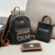 Brown Street Daily Letters Patchwork Zipper Contrast Bags