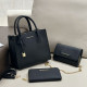 Black Casual Street Solid Color Patchwork Metal Accessories Trim Bags