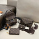 Brown Casual Street Letters Patchwork Bags