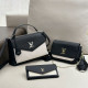 Black White Street Daily Solid Color Patchwork Metal Accessories Trim Contrast Bags