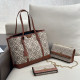 White Brown Casual Street Letters Patchwork Chains Contrast Bags