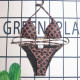 Brown Sportswear Print Hollow Out Patchwork Strap Design Swimwears
