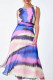 Purple Elegant Print Patchwork O Neck A Line Dresses