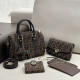 Black Brown Casual Street Letters Patchwork Metal Accessories Trim Contrast Bags