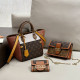 Orange Brown Casual Celebrities Letters Patchwork Chains Contrast Bags