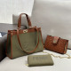 Green Brown Casual Street Letters Embroidered Patchwork Contrast Bags