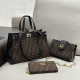 Black Brown Casual Street Letters Patchwork Metal Accessories Trim Bags
