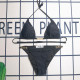 Black Sportswear Print Hollow Out Patchwork Strap Design Swimwears