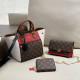 Red-brown Daily Celebrities Letters Buckle Chains Contrast Bags