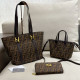 Black Brown Letters Patchwork Contrast Bags