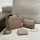 Apricot Pink Casual Street Letters Patchwork Metal Accessories Trim Embossed Bags