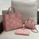 Pink Casual Street Letters Patchwork Contrast Bags