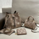 Apricot Pink Casual Street Letters Patchwork Contrast Bags