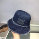 The cowboy blue Casual Street Letters Embroidered Distressed Hat