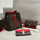 Red Street Daily Letters Draw String Chains Contrast Bags