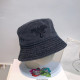 Black Casual Street Letters Embroidered Patchwork Hat
