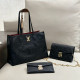 Black Street Daily Letters Patchwork Metal Accessories Trim Embossed Bags