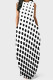 White Black Casual Polka Dot Pocket Patchwork O Neck Long Dresses