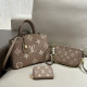 Nude Pink Casual Daily Letters Patchwork Pearls Decor Contrast Bags