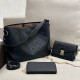 Black Street Daily Letters Patchwork Chains Embossed Bags