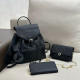 Black Casual Daily Letters Metal Accessories Trim Embossed Bags