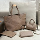 Nude Pink Street Daily Letters Patchwork Embossed Bags