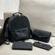 Black Street Daily Letters Patchwork Chains Embossed Bags