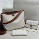 White Street Daily Letters Patchwork Chains Embossed Bags