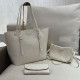 White Casual Street Letters Patchwork Embossed Bags