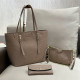Nude Pink Casual Street Letters Patchwork Embossed Bags