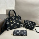 Black Casual Street Letters Patchwork Pearls Decor Contrast Bags