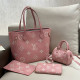 Pink Casual Street Letters Patchwork Contrast Bags
