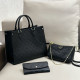 Black Street Celebrities Letters Patchwork Chains Embossed Bags