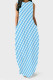 Blue Casual Striped Print Pocket O Neck Printed Dresses