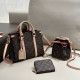Apricot Daily Celebrities Letters Draw String Patchwork Contrast Bags