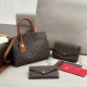 Brown Casual Street Letters Patchwork Chains Bags