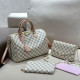 White Casual Vacation Plaid Patchwork Zipper Contrast Bags