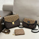 Yellow Brown Street Daily Letters See-Through Metal Accessories Trim Contrast Bags