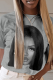 Light Gray Casual Street Figure Print O Neck T-Shirts