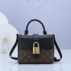 Black Brown Street Letters Patchwork Bags