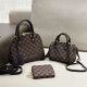 Black Brown Casual Celebrities Plaid Patchwork Contrast Bags
