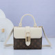 White Brown Street Letters Patchwork Bags