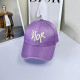 Purple Casual Street Letters Embroidered Patchwork Hat